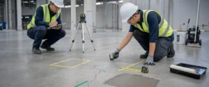 Visual proyek untuk checklist Survey Lantai Sebelum Proyek Epoxy Dimulai