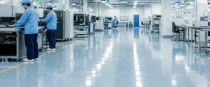 Aplikasi epoxy antistatic pada area produksi elektronik di Cikarang