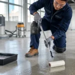 Aplikasi TOA Penetrating Sealer pada lantai beton sebelum coating