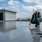 Inspeksi umur waterproofing dak beton pada area rooftop ekspos