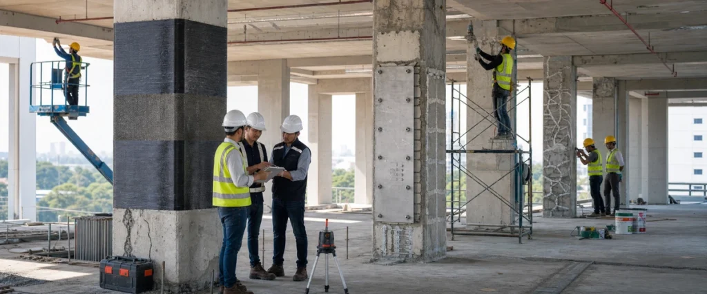 Estimasi biaya perkuatan struktur beton pada bangunan existing dengan pertimbangan metode akses dan tingkat kerusakan