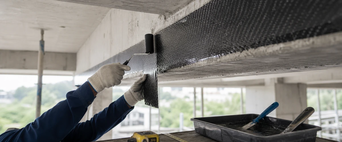 Aplikasi carbon fiber laminate pada elemen beton existing untuk strengthening
