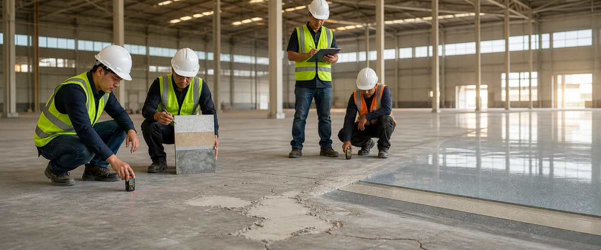 Evaluasi biaya epoxy lantai gudang berdasarkan kondisi beton dan sistem