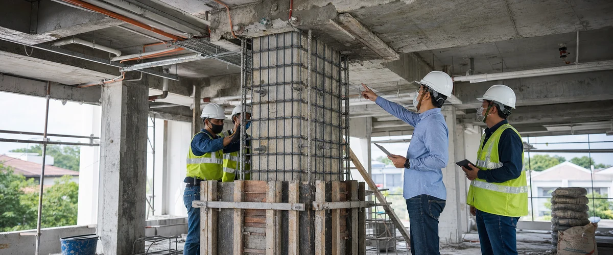 Jacketing beton pada struktur beton existing dengan ruang kerja terbatas