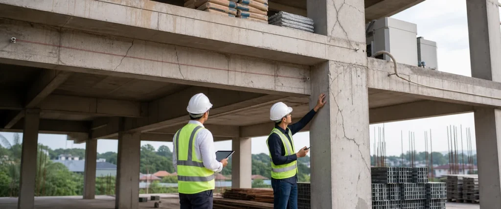 Pemeriksaan gejala awal struktur beton yang memerlukan perkuatan