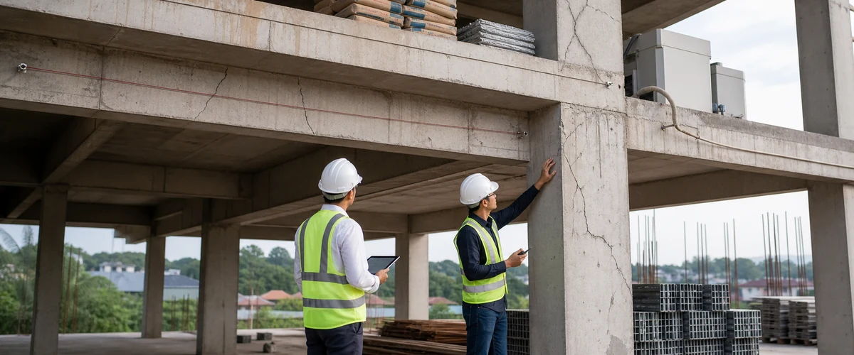 Pemeriksaan gejala awal struktur beton yang memerlukan perkuatan