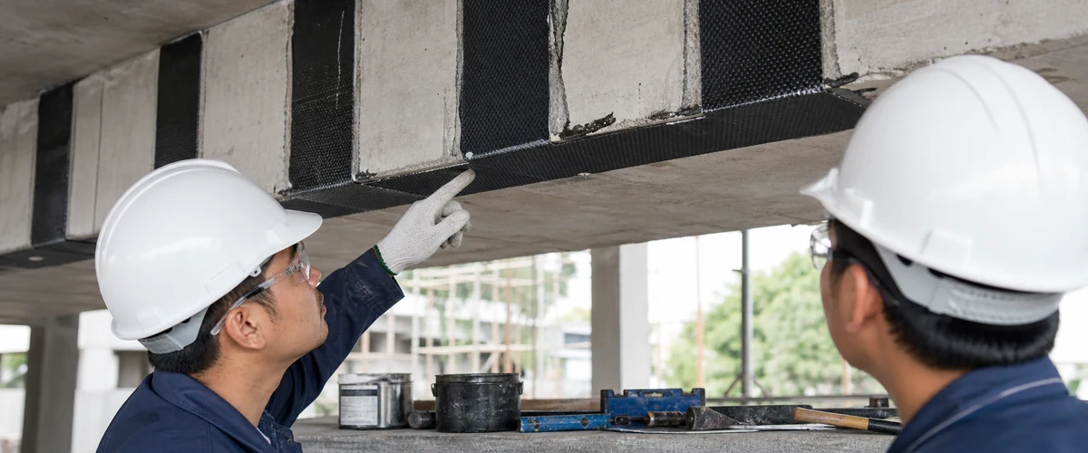 Kesalahan pemasangan carbon fiber laminate pada elemen beton existing