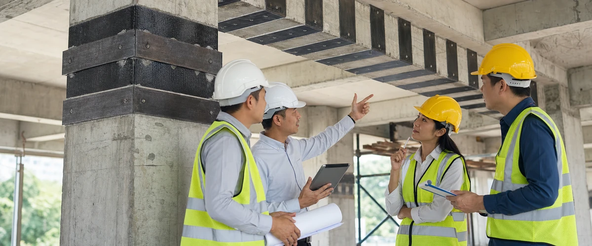 Diskusi vendor strengthening beton untuk proyek gedung existing