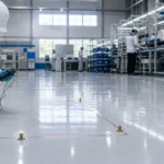 Lantai epoxy antistatic pada area elektronik sensitif di fasilitas industri